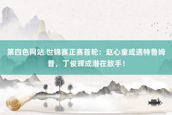 第四色网站 世锦赛正赛首轮：赵心童或遇特鲁姆普，丁俊晖成潜在敌手！