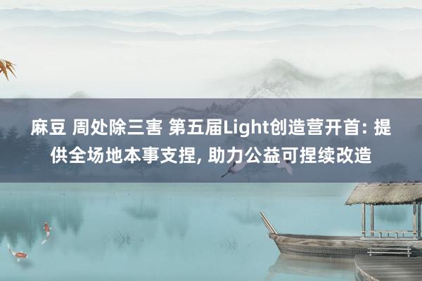 麻豆 周处除三害 第五届Light创造营开首: 提供全场地本事支捏， 助力公益可捏续改造