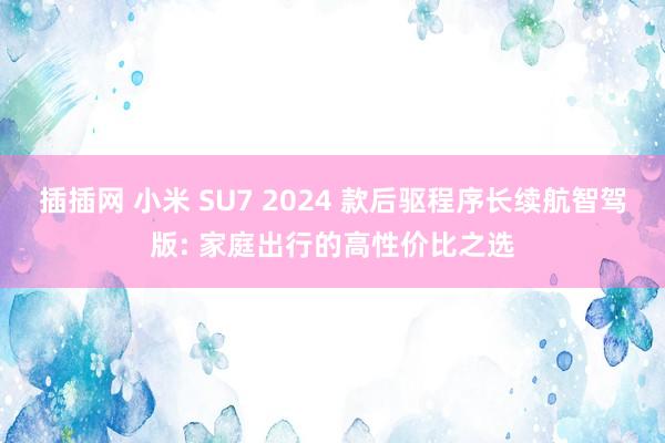 插插网 小米 SU7 2024 款后驱程序长续航智驾版: 家庭出行的高性价比之选