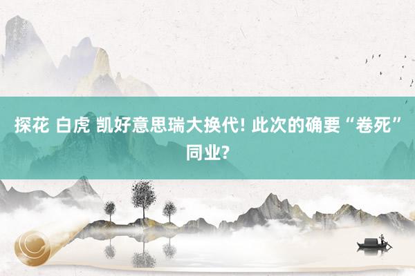 探花 白虎 凯好意思瑞大换代! 此次的确要“卷死”同业?