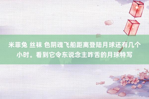 米菲兔 丝袜 色阴魂飞船距离登陆月球还有几个小时。看到它令东说念主咋舌的月球特写